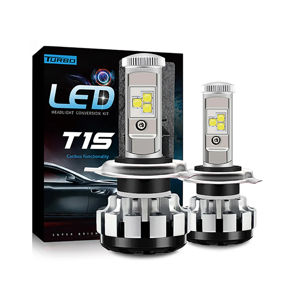 
2021 New Turbo LED H4 H13 9004 9007 40 watts 4000 lumen car bulb H1 H7 H11 9005 9006 T1S led headlight for car motorcycle truck 