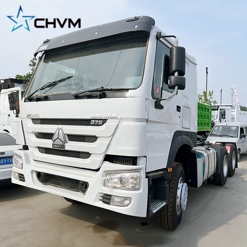 Second Hand Truck 6x4 Used Sinotruk Howo 375HP Diesel Tractor Truck For Sale
