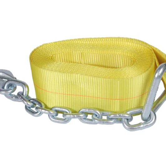 Yellow Polyester Ratchet Straps Heavy Duty Tie Down Straps for Cargo Lashing