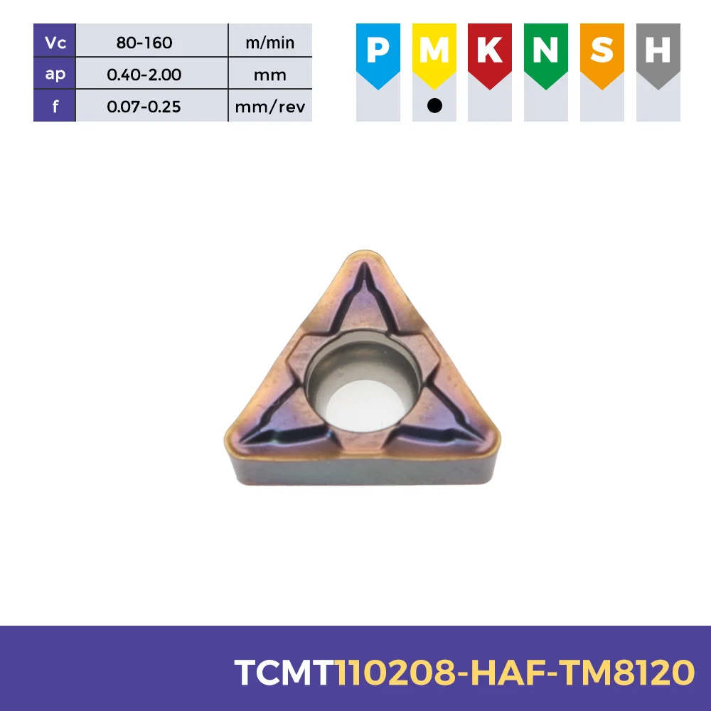 TCMT110204 токарный станок с ЧПУ токарная вставка карбид вольфрама индексируемый режущий инструмент PVD настраиваемый OEM для обработки нержавеющей стали