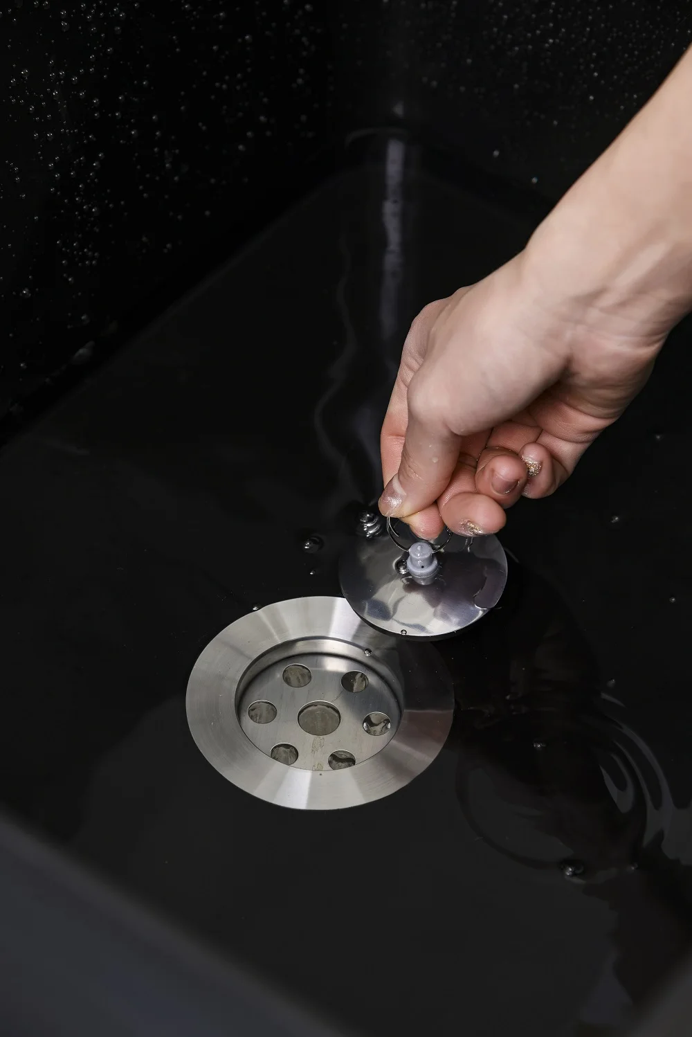Large Rectangular Ceramic Vanity with Drop-In Plastic Sink Thin Edge Bathroom Cabinet and Drainer for Wash Basin