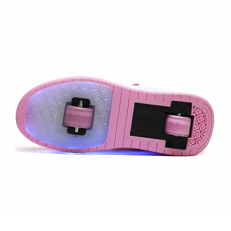 New Arrival Enough In Stock PVC Sole With Wing Rechargeable 7 Different Light modes Children LED Shoes Roller Kids Shoes