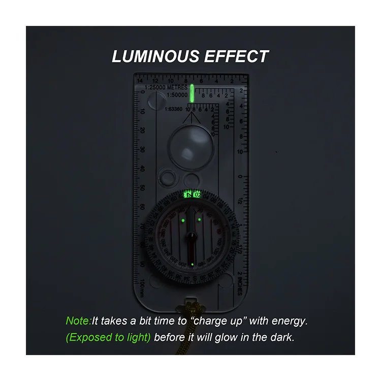 2024 New Type Geilogic Compass Magnetic Compass Transparent compasses For Outdoor and Hiking