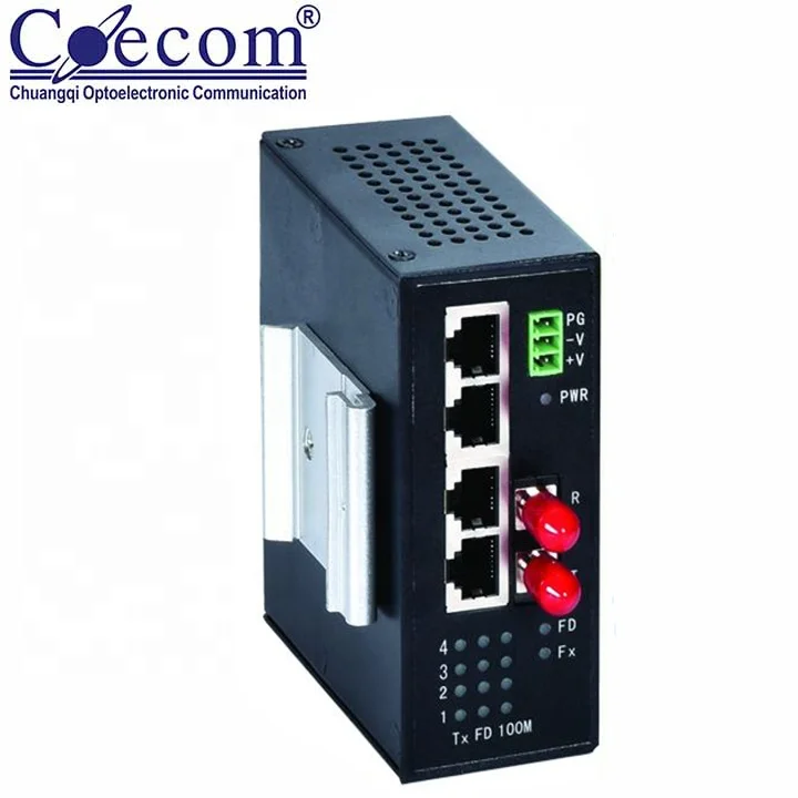 Coecom Factory Single Mode Fiber Optical Media Converter SC Media Converter 100M 5 Port Media Converter