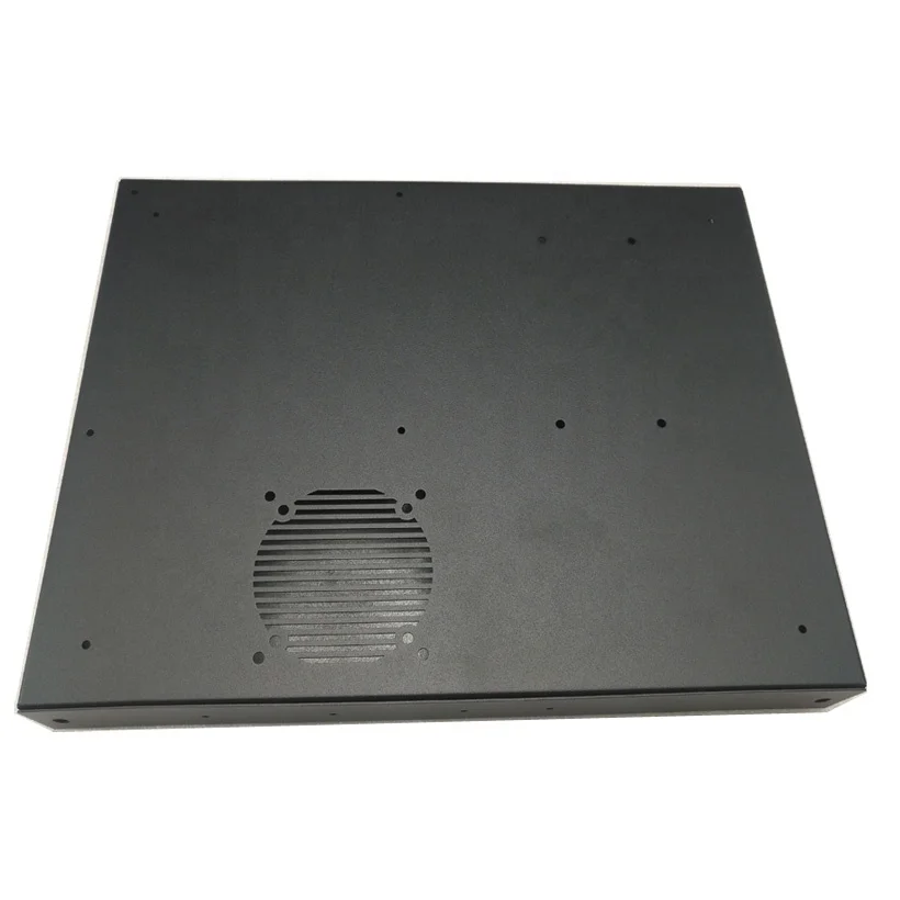 ISO certificated factory custom black powder coated low carbon steel sheet meta stamping fabrication electronic enclosures