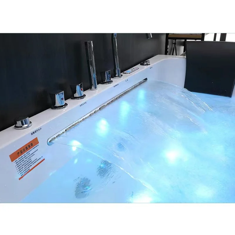 Leakage Protection Hot Tub Bath Led Color Light Jet Whirlpool Waterfall Massage Bathtub