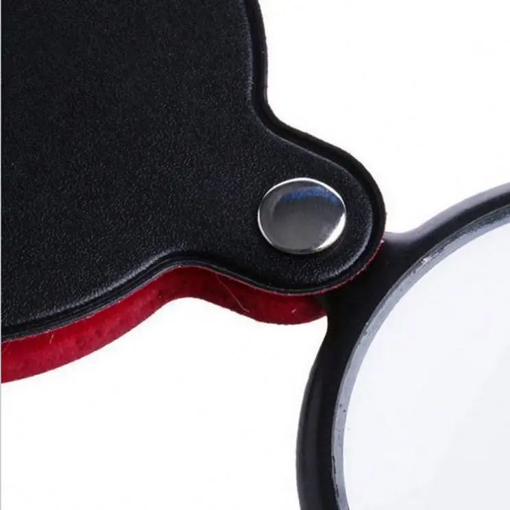 Portable Mini 50mm 8X Pocket Folding Magnifier Reading Magnifying Eye Loupe Glass Lens Foldable Jewelry Loupes