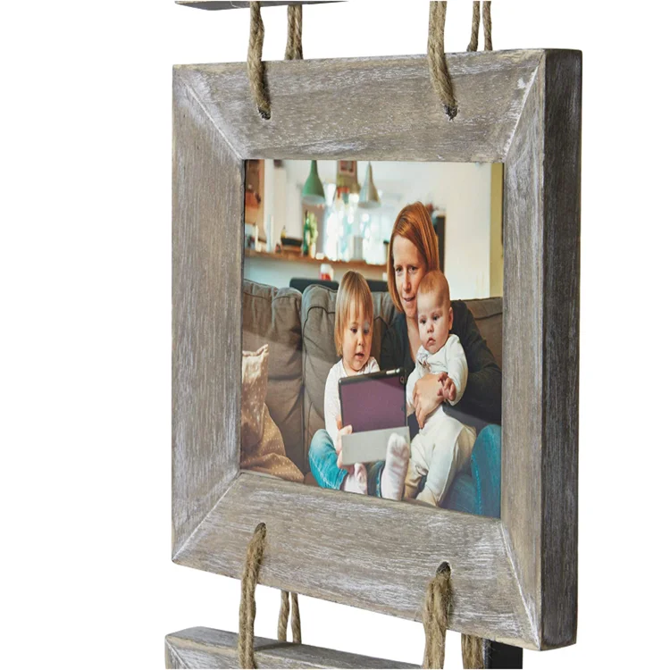 Elegant appearance concise rustic hanging decor wooden picture frame a4