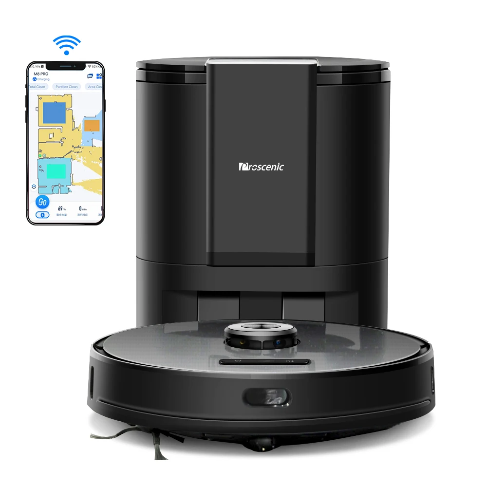 Proscenic M8 Pro умный робот-пылесос с автоматическим пылесборником 2 в 1 для вакуумной уборки LDS 8 0 Лазерная