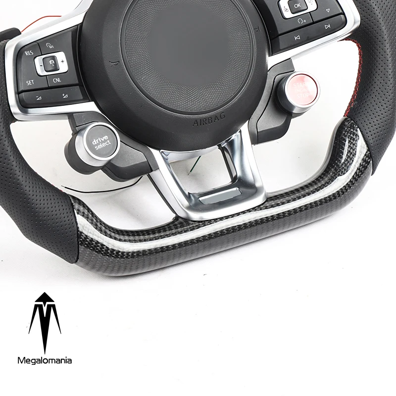  Carbon Fiber Custom-made Steering Wheel For V W G-olf 7 M K7 G TI/R