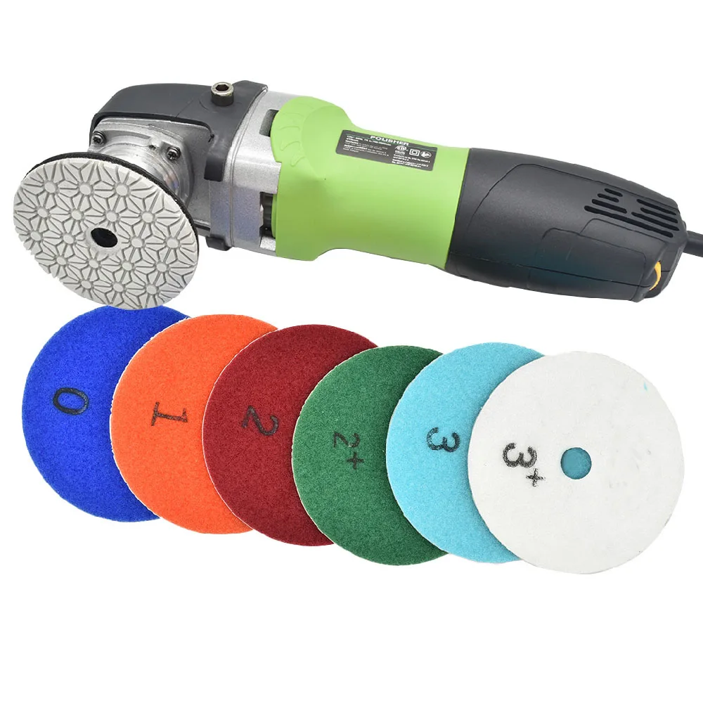 3 4 5 Inch Abrasive Disc 3 Steps Diamond Polishing Pads tools For Stone quartz tools to work with granite