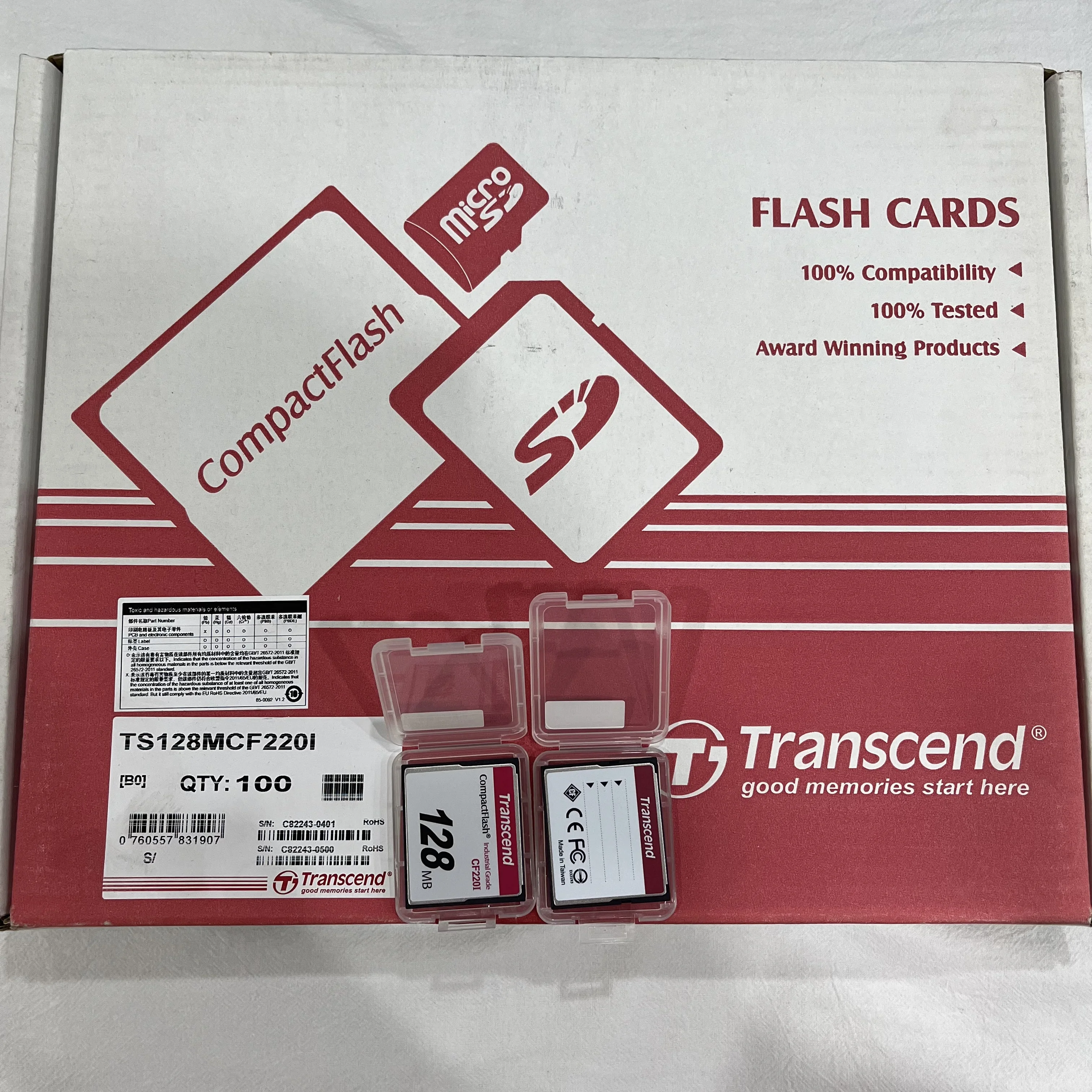CF card 128MB  Memory Card Compact Flash Card Ts128mcf220I  compactflash cf for Transcend