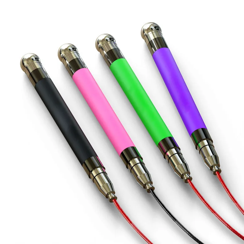 Student Sport skipping leather PVC jump rope adjustable Speed Skipping Jump Rope