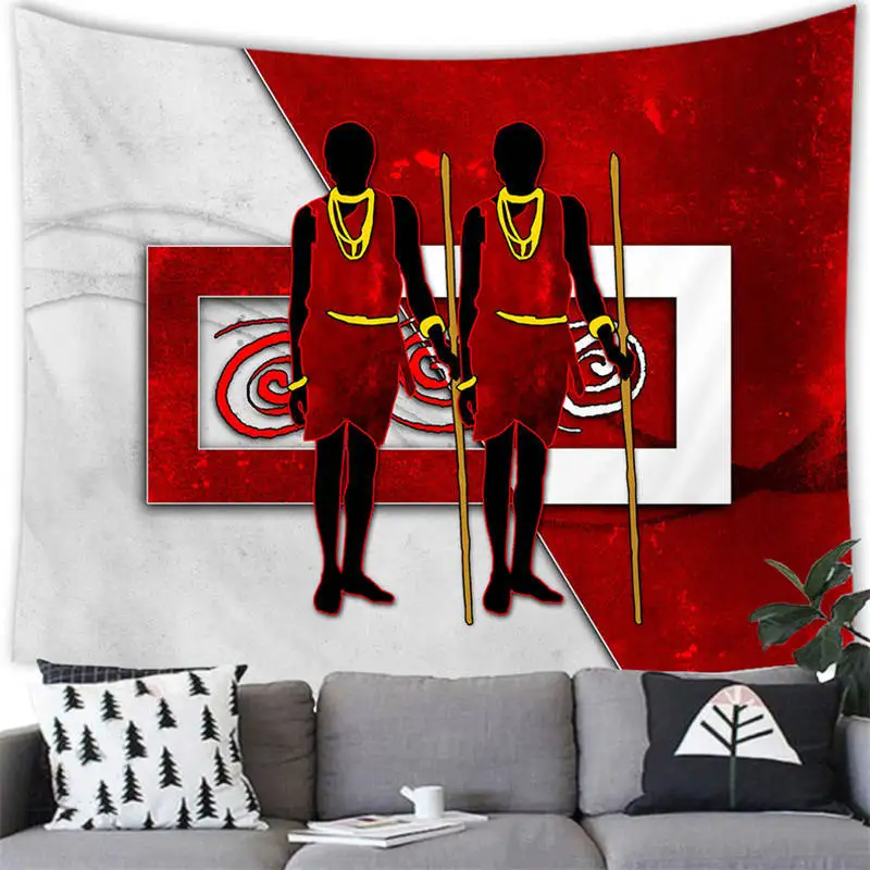 60X80 Inches Ancient Egyptian Ethnic African Tribal Woman and Black Girl Tapestry Wall Hanging for Room