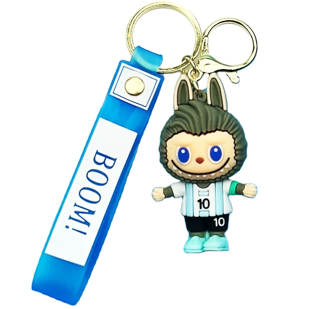 Large Labubu Sheep Football Jersey Doll Keychain Bag Pendant Blind Box Toy Small Gift
