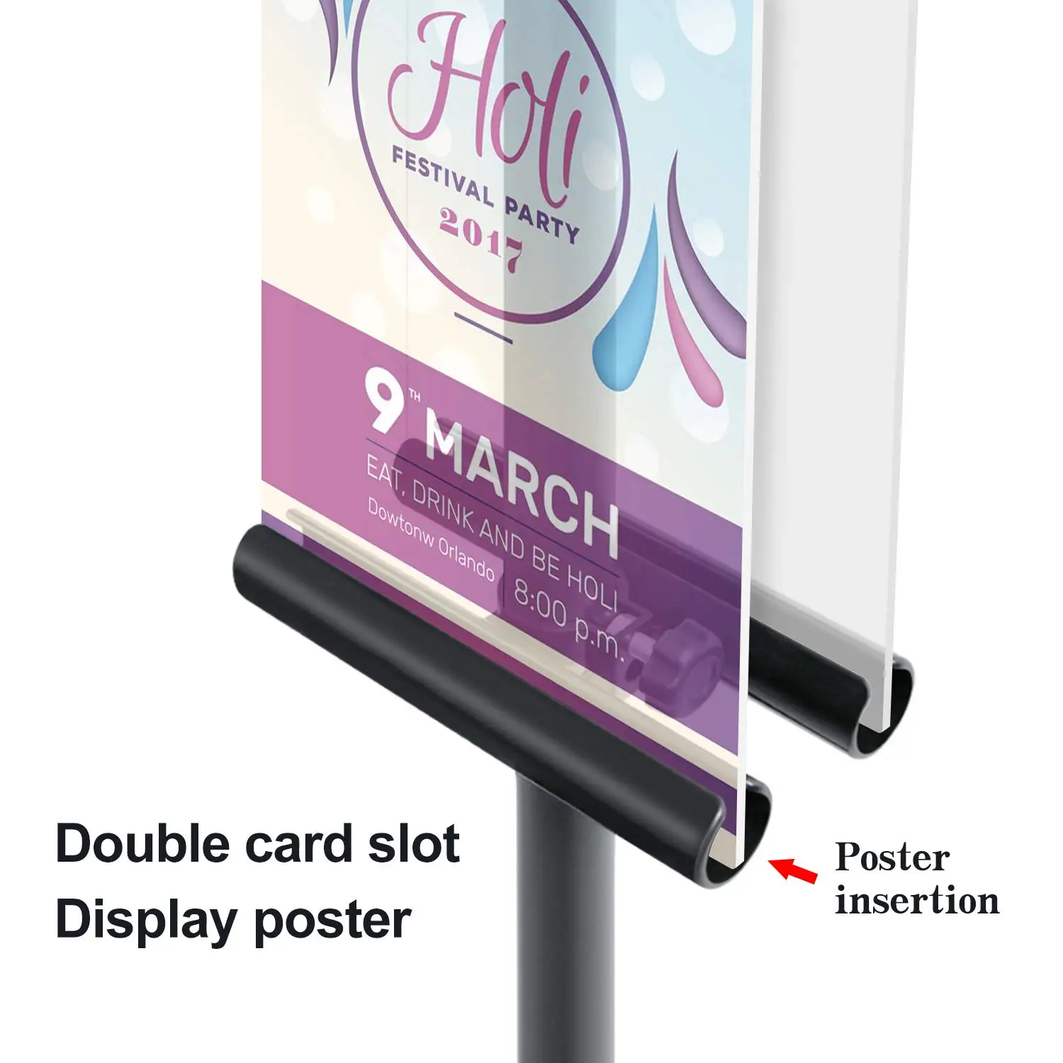 Bview Art Hot Selling Sign Stand for Display Retractable Poster Board Stand Double-Sided Banner Stand Tripod