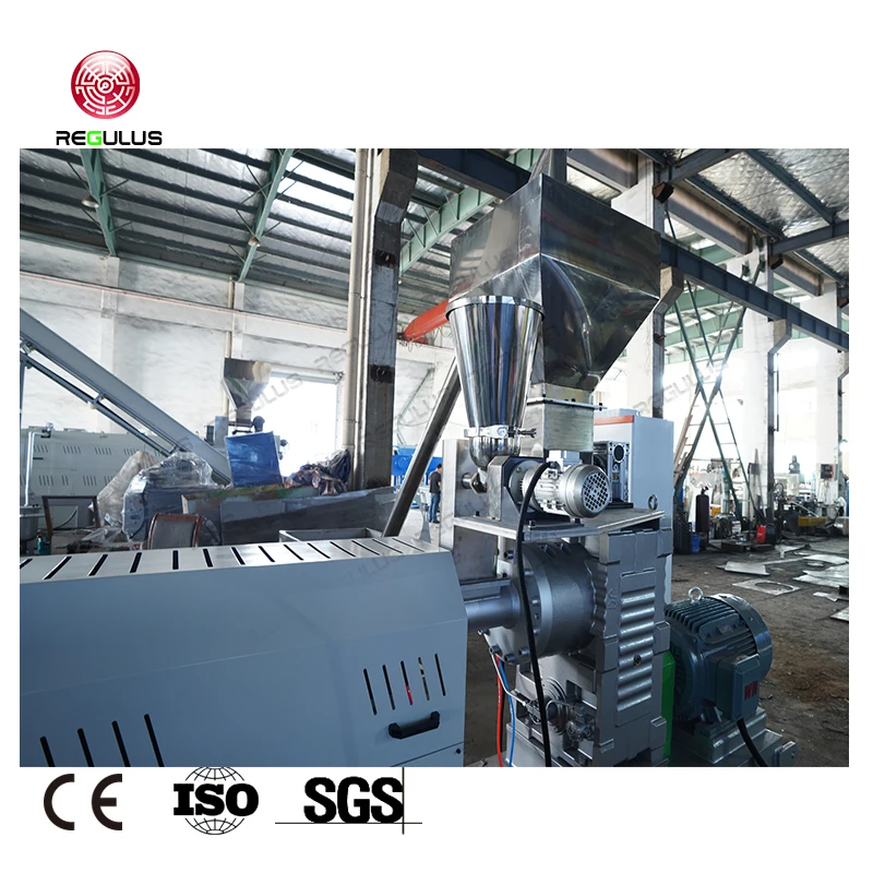 LDPE Flakes Semi-plasticized Granules Reusing Pelletizer Granulator Granulating Single-stage Strand Pelletizing Machine Line