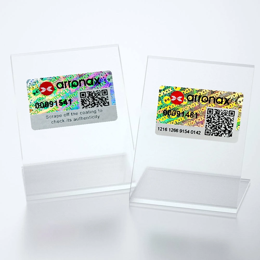 Holographic Label Custom Logo High Quality Waterproof Scratch Off Qr Code Hologram Stickers