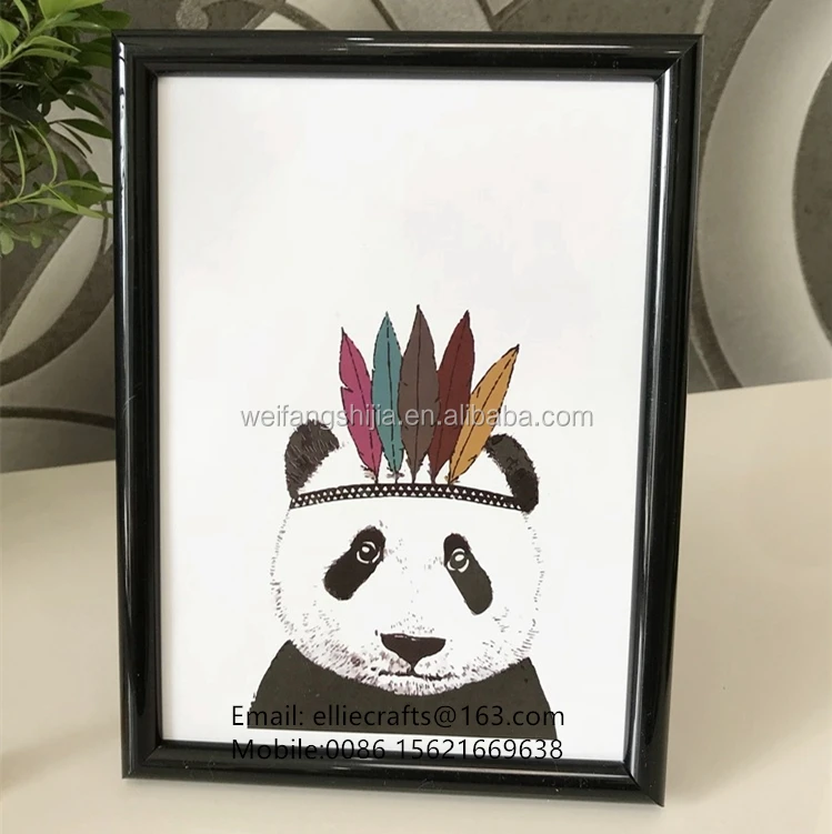 Home decoration picture frame collage, A1 A2 A3 A4 black gold plastic frame for Art wall decorative Picture Photo Frame Set