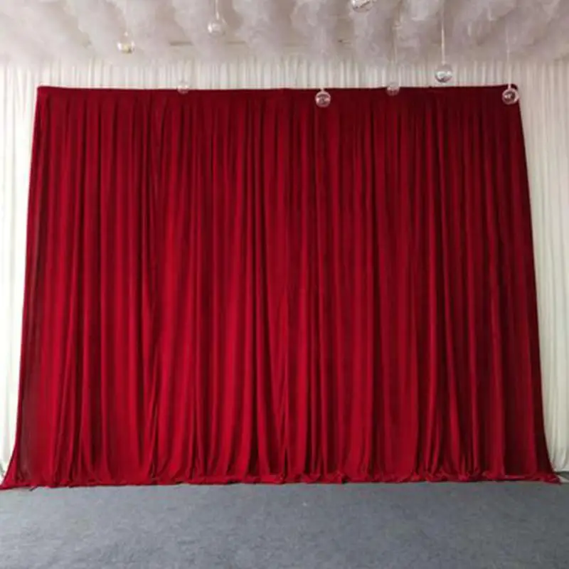 IFG wholesale luxury customized measurement white drapes backdrop curtains for wedding decoration