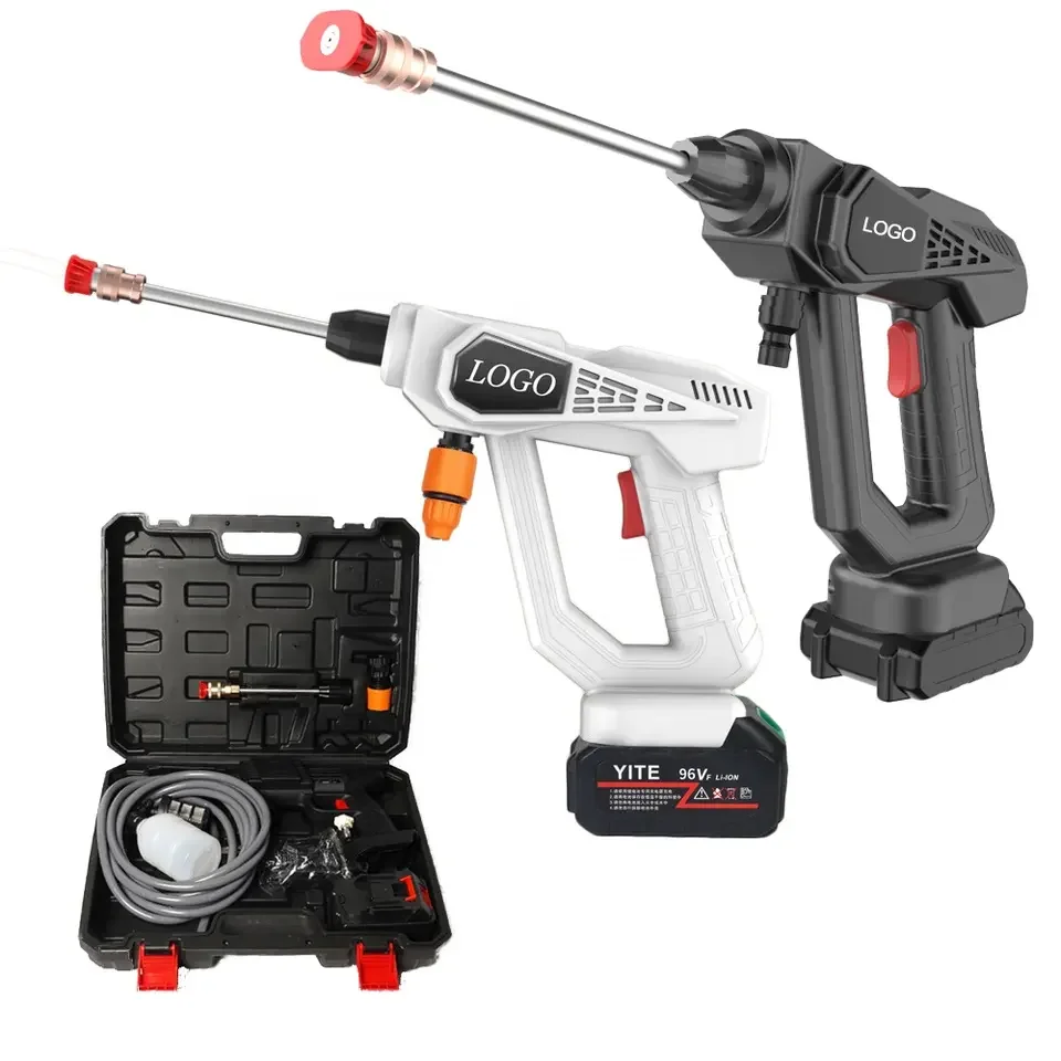 Cordless High Pressure Car Washer Rechargeable Lithium Battery Wireless Car Washing Machine Spray Gun Portable Pressure Washer