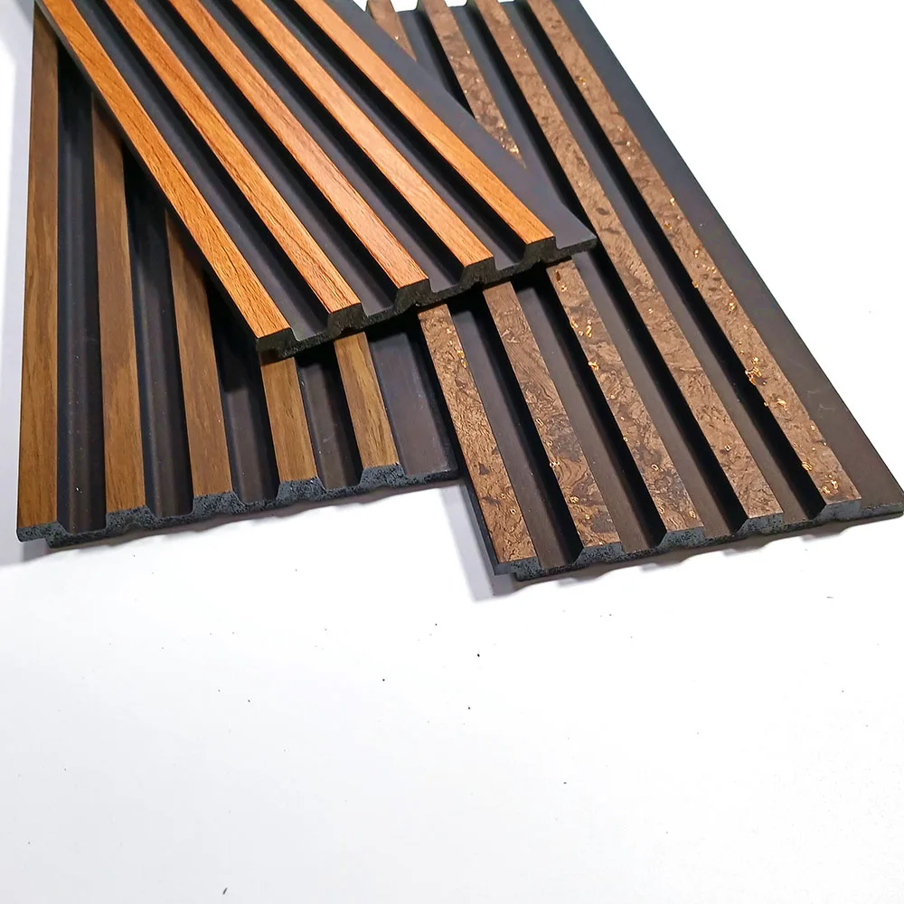 Rongke OEM High Qulitry outdoor ps foaming mouldings mdf wood bamboo fiber fluted wallpanel interior wood