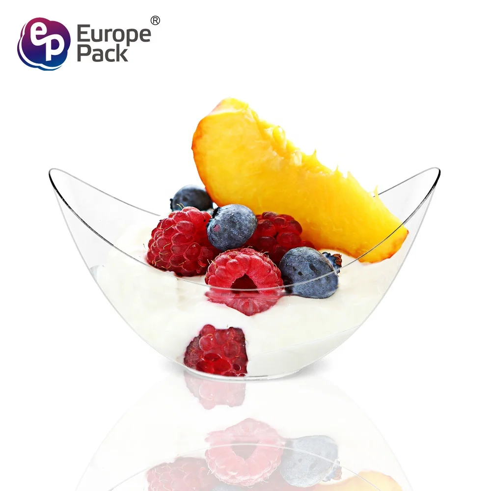 Europe-Pack wholesale creative design disposable PS plastic ice cream bowl for desserts