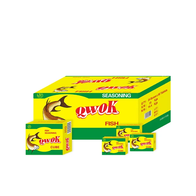HALAL 10g fish  bouillon cube seasoning cube broth cube OEM wholesale