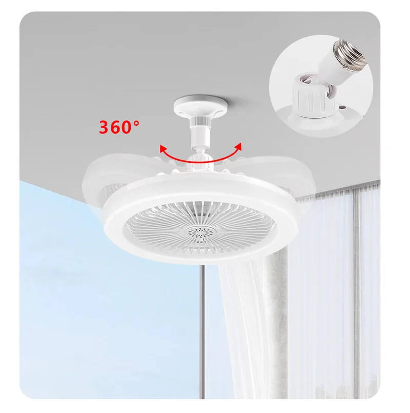 250*120mm 220V Modern LED Remote Control Ceiling Fan with White Light Home Living Room Three-Color Fan & Light