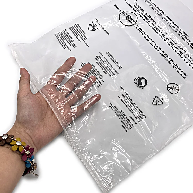 High End Factory Custom Bag Packaging  Zipper Bags frosted zipper bag for clothing
