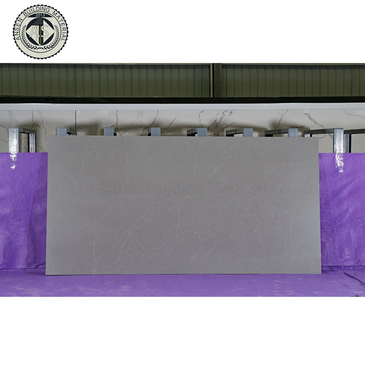 Artificial stone quartz 1600*3200 mm engineered 20 mm 30 mm thickness calacatta grey quartz stone