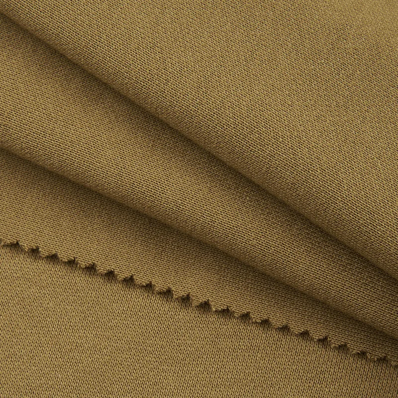 Wholesale 480Grams French Terry 100% Cotton Fabric Textile Raw Material Cloth Knitted Cotton Fabric Plain