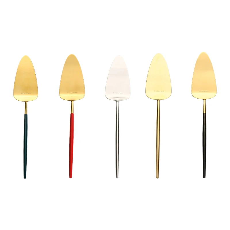 
New fashionable design long shank cake shovel 304 stainless steel pizza shovel cake knife 