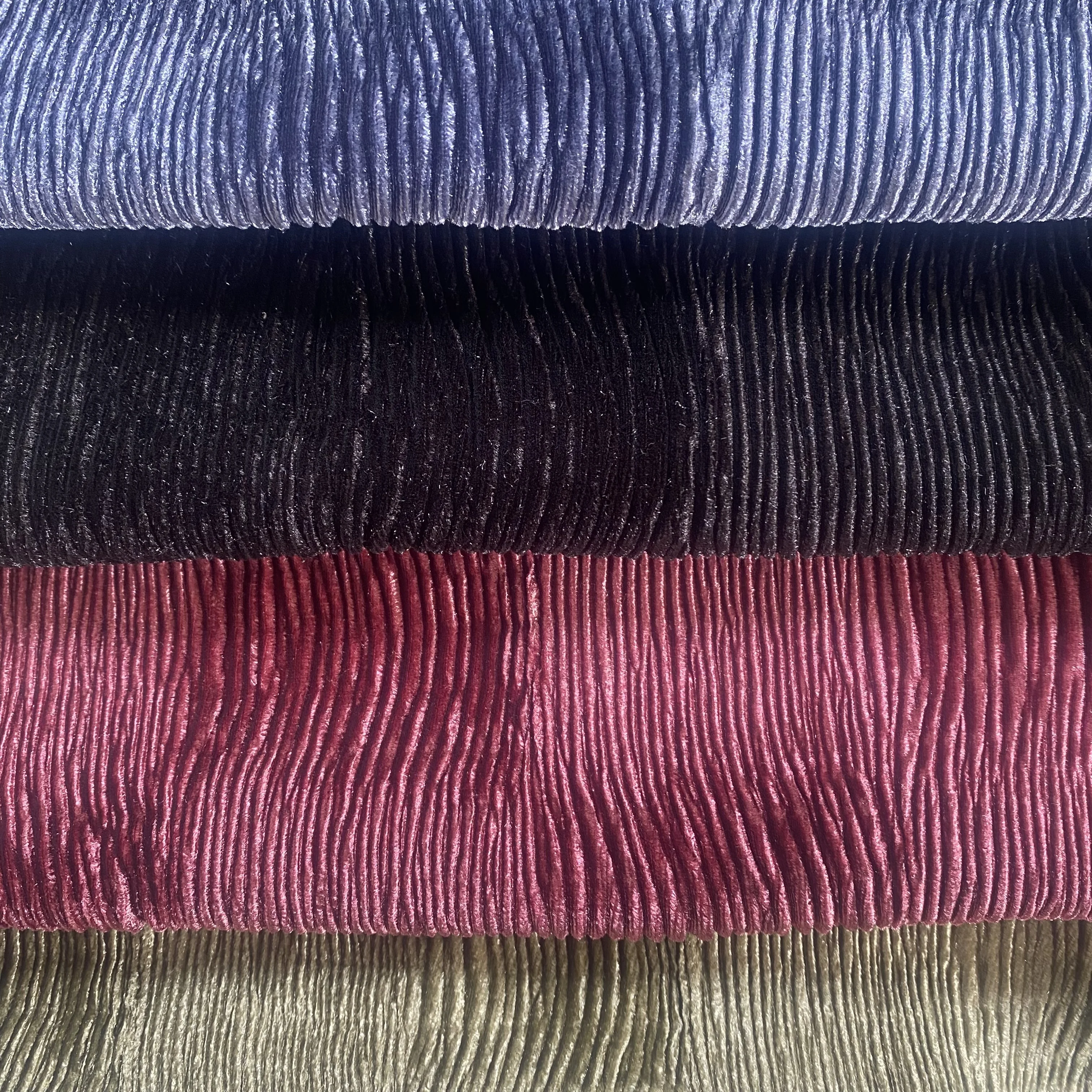 New design Good stretch wave stripe crepe jacquard fabric 95%polyester 5%spandex 3D knitting fabric for garments dress