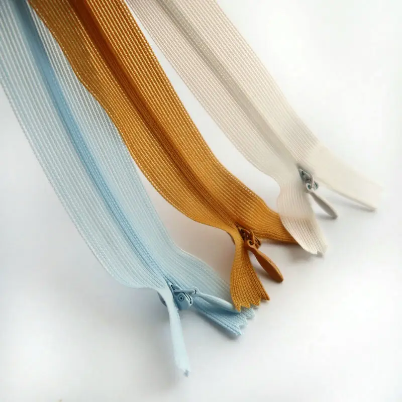 Factory Price Wholesale high quality 3# 5# 7# Close-End Lace Tape  Invisible Zipper For Dress