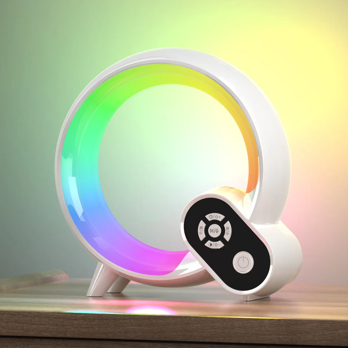 Multi-color Portable Stepless Dimming USB Rechargeable Alarm Clock 15 White Noise Bedside Night Lamp for Bedroom Decor Gifts