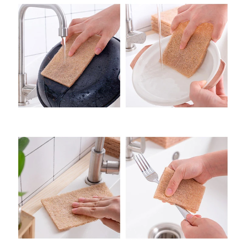 Scrub Soap Saver Pad Scrubber Eco Coconut Fiber Sponge Plastic Free Tough Scrubber Zero waste Plant based Compostable