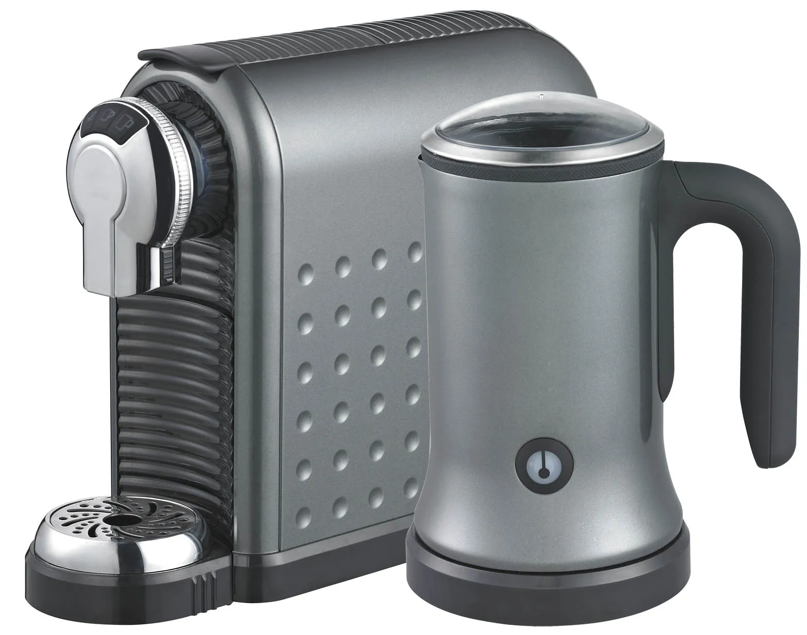 Espresso and cappuccino NP capsules machine with milk frother for office