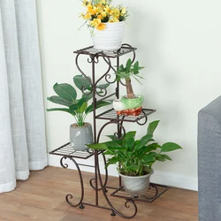 White fashion wedding flower metal plant shelf indoor succulent pot stand