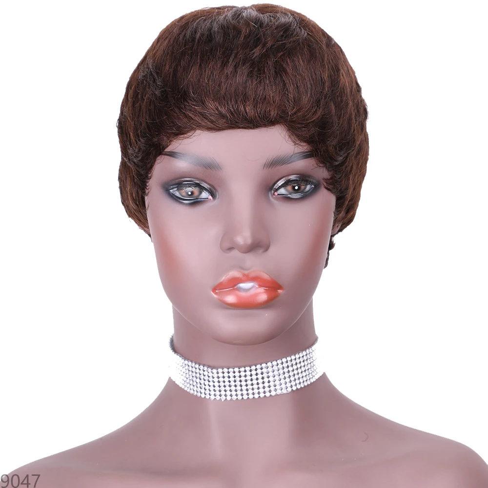 
Парик из человеческих волос с короткими косточками, прямые волнистые волосы, бразильские волосы плотностью 150%, волосы медового коричневого цвета, вьющиеся волосы, парики для темнокожих женщин 