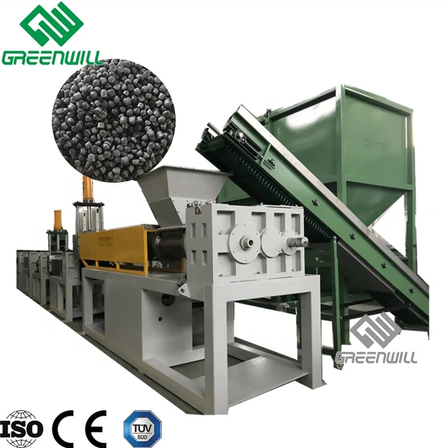 Waste plastic pelletizing machine for making PP PE recycled granules