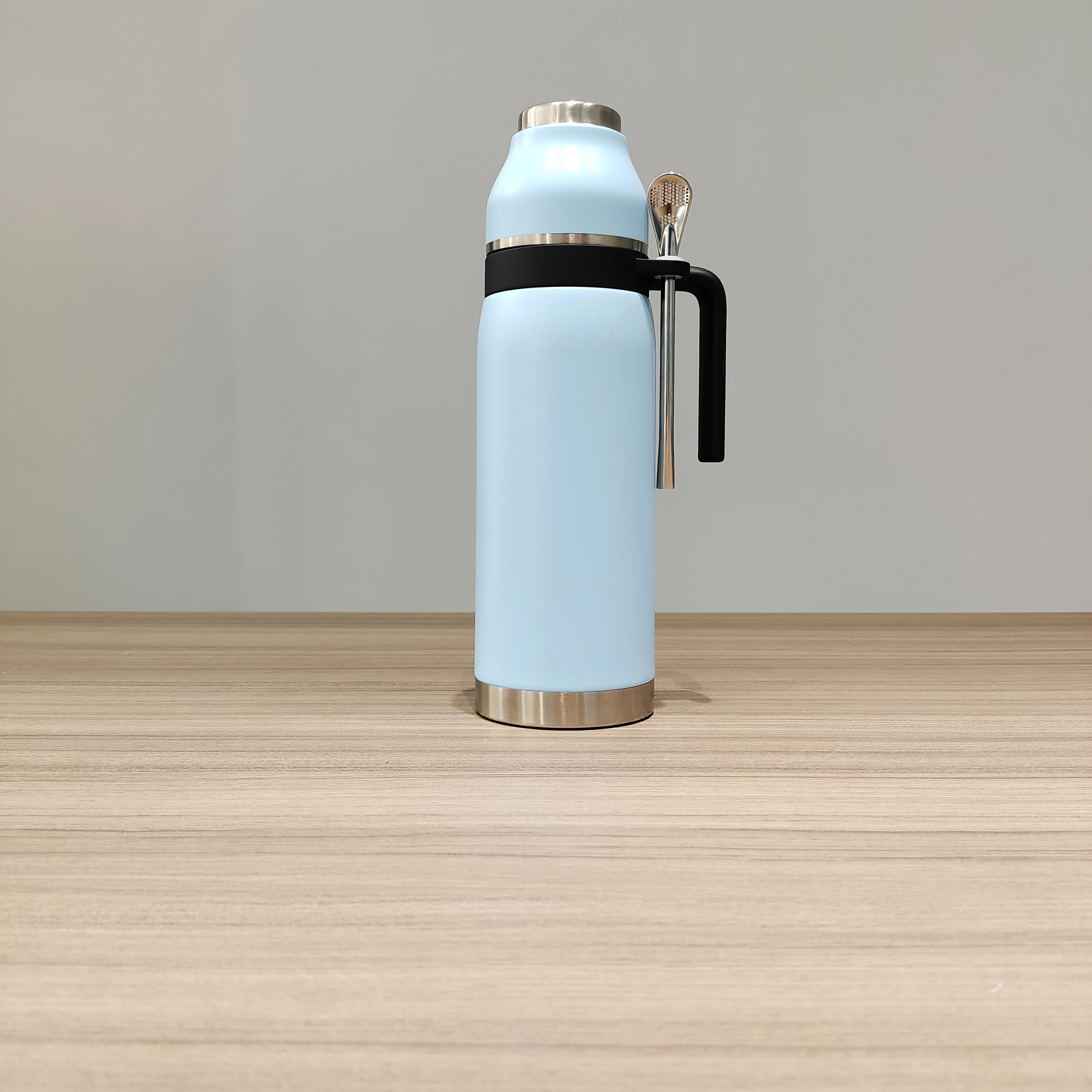 Newest development 1.0L two-in-one mate thermos Vacuum insulated Yerba mate thermos bottle with SS mate cup lid and bombilla