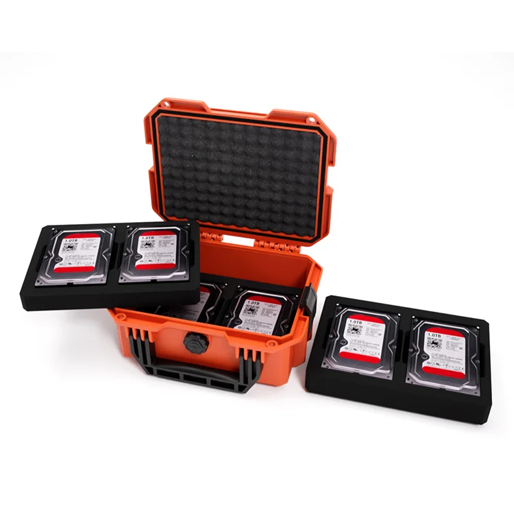GLARY hard drive case protective box universal travel hard drive carrying case lockable digital hard drive instrument case box