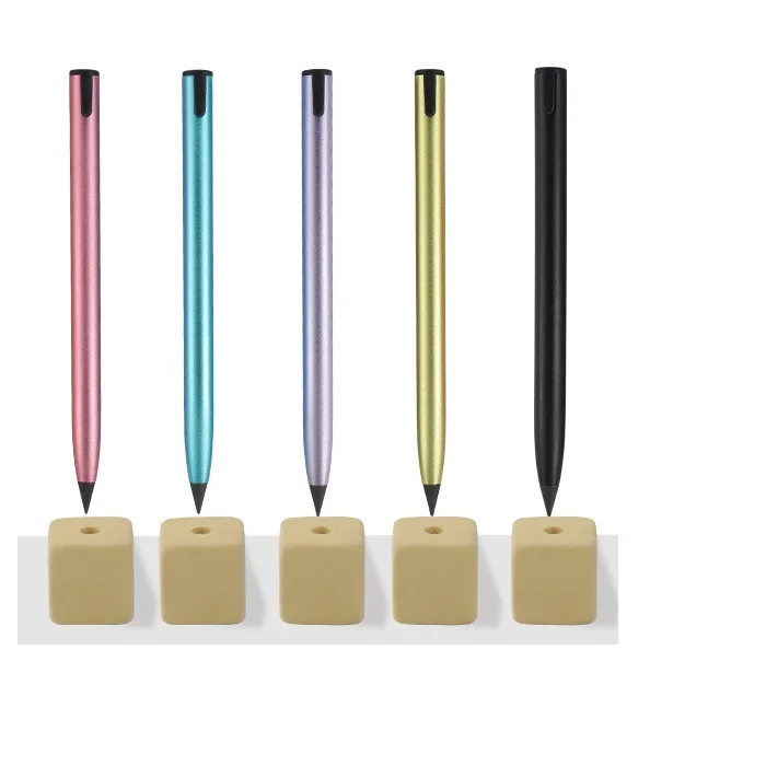 
new design fancy durable complex tip metal advertising desktop eraser holder counter/desk/table stand pen/pencil 