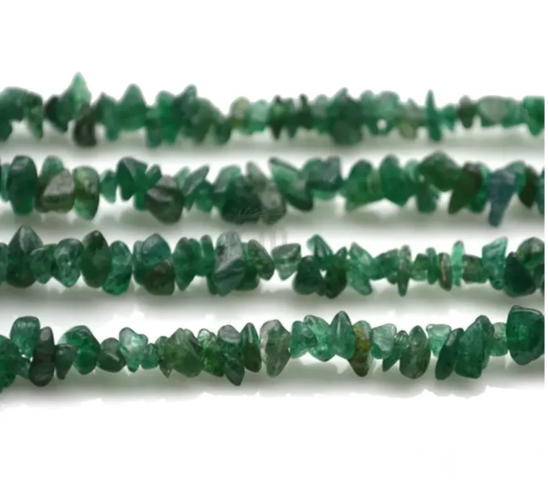 Natural Green Aventurine Irregular Nugget Chip 3-6 MM Beads 34 Inch Strand