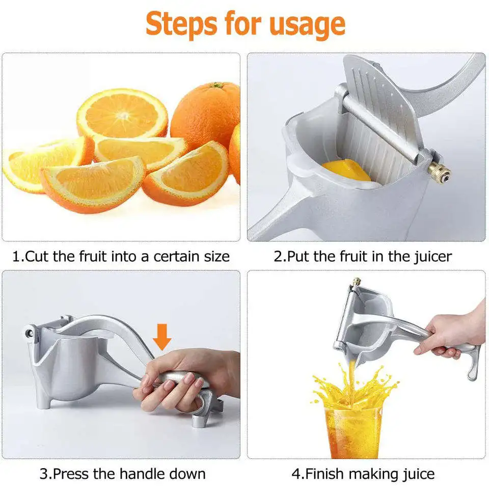 New Home And Kitchen Accessories Manual Metal Fruit Juicer Citrus Lemon Squeezer Hand Stainless Steel Lemon Squeezer