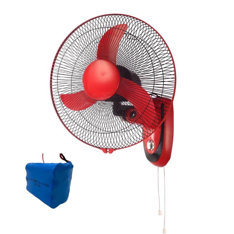 16inch DC brushless bldc battery charged fan 12v oscillating hanging Solar DC Fan Rechargeable Wall mounted fans