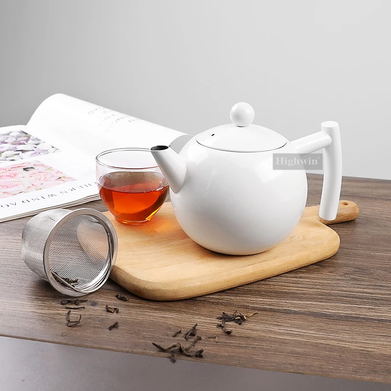 HIGHWIN 500ml 1000ml 1500ml Tea Pot Stainless Steel Teapot with Removeable Infuser
