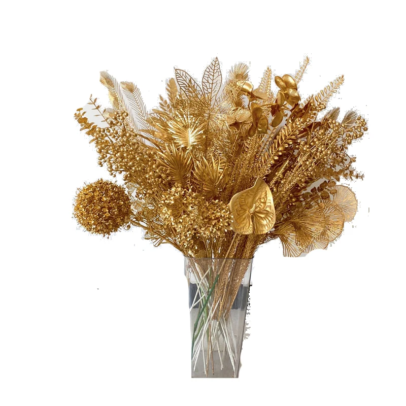 2023 New Artificial Flower Maple Leaf Phoenix Tail Wedding Decoration Handmade DIY Flower Arrangement