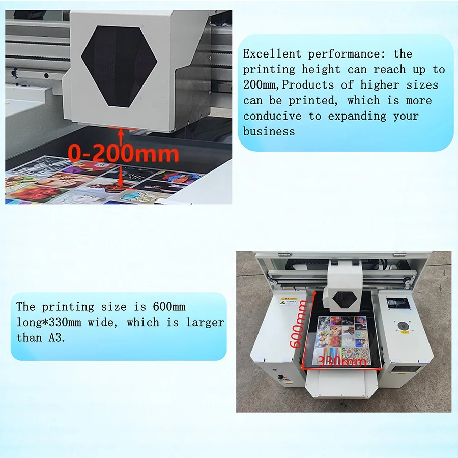 Fully automatic 3d  laser portable photo printer a3 uv flatbed 3360 3050 size double head high speed UV printer From China